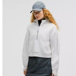 Lululemon Scuba Oversized Half Zip Hoodie - Light Gray (xs/s)